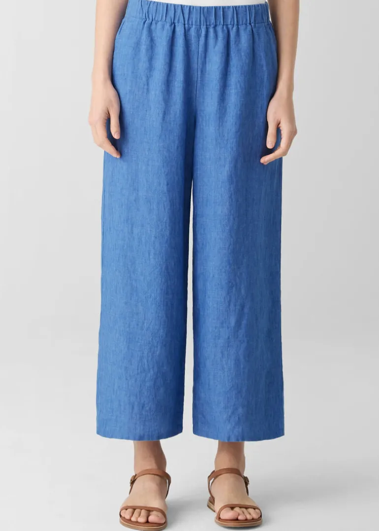 Eileen Fisher - Washed Organic Linen Délavé Wide-Leg Pant