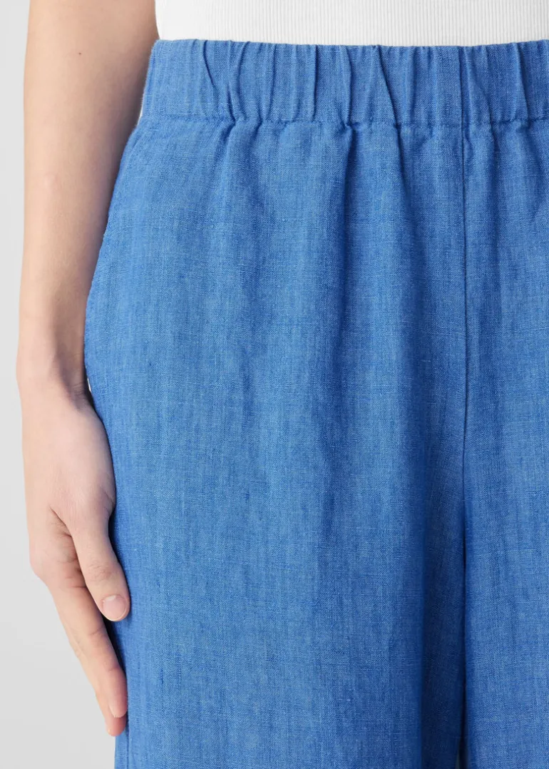 Eileen Fisher - Washed Organic Linen Délavé Wide-Leg Pant