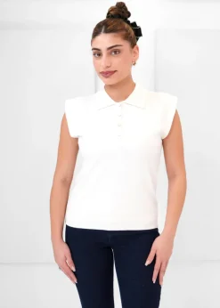 Esqualo - Sleeveless Basic Knit Polo - SALE