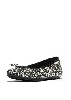 FitFlop - Delicato Bow Woven Ballet Flats