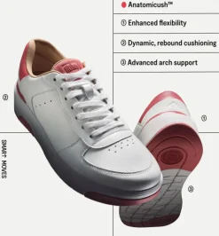 FitFlop - Rally Crystal-Backtab Leather Sneakers