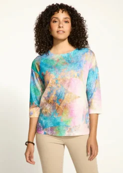 French Dressing Jeans - 3/4 Sleeve Drop Shoulder Boat-Neck Top - SALE