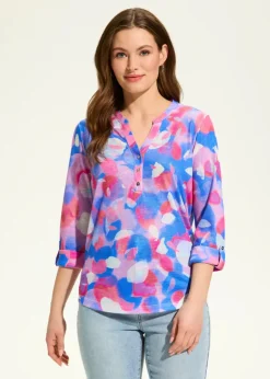 French Dressing Jeans - 3/4 Sleeve Henley Top - SALE
