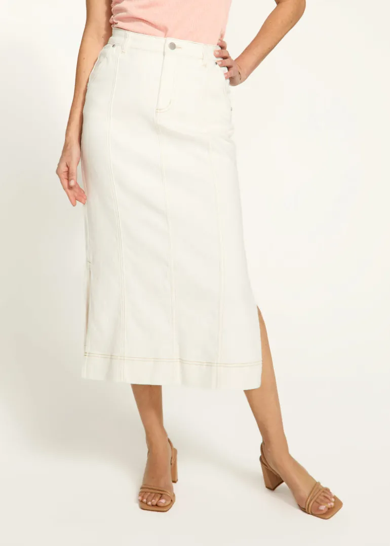 French Dressing Jeans - Column Midi Skirt - SALE