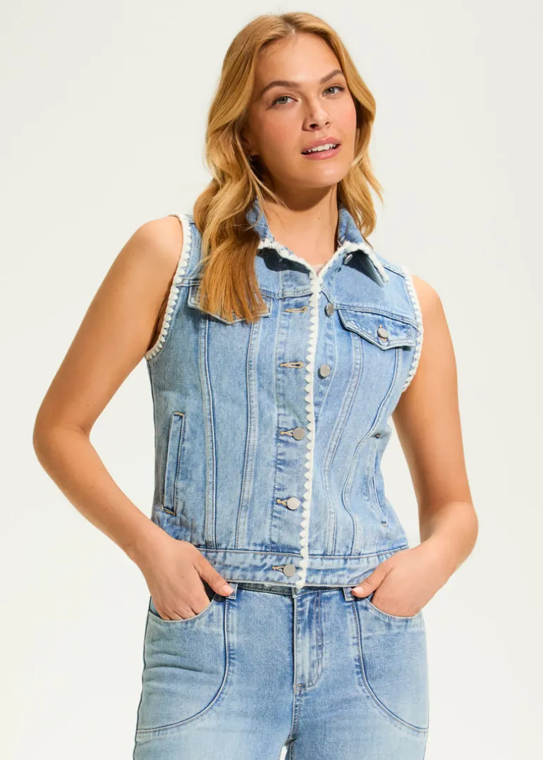 French Dressing Jeans - Crochet Stitch Vest - SALE