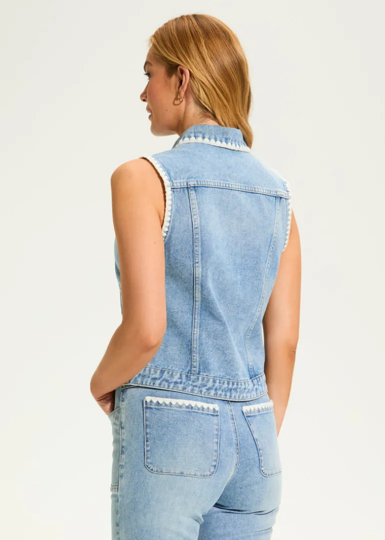 French Dressing Jeans - Crochet Stitch Vest - SALE