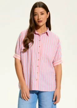 French Dressing Jeans - Elbow Sleeve Mixed Stripe Shirt - SALE
