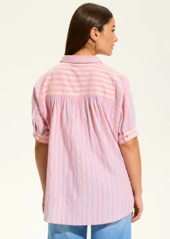 French Dressing Jeans - Elbow Sleeve Mixed Stripe Shirt - SALE