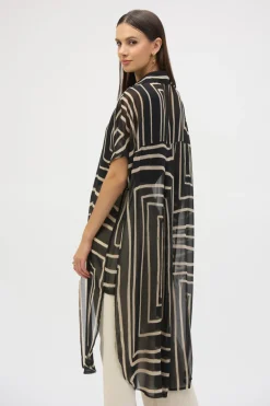 Joseph Ribkoff - Chiffon Geometric Print Blouse