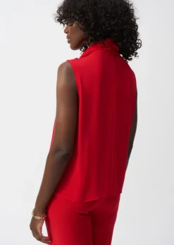 Joseph Ribkoff - Georgette Sleeveless Top With Bow Collar