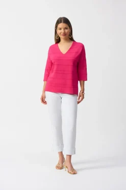Joseph Ribkoff - Jacquard Sweater Knit Pullover