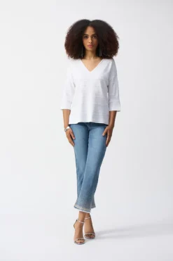 Joseph Ribkoff - Jacquard Sweater Knit Pullover