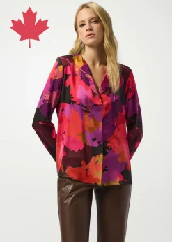 Joseph Ribkoff - Recycled Satin Floral Print Straight Top