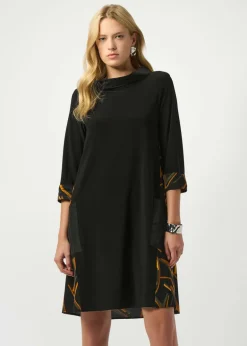 Joseph Ribkoff - Recycled Woven Abstract Print And Silky Knit Dress