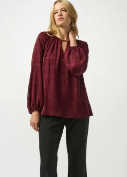Joseph Ribkoff - Satin Burnout Boxy Top