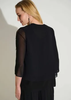 Joseph Ribkoff - Signature Layered Chiffon 2 piece set with Rhinestone Detail
