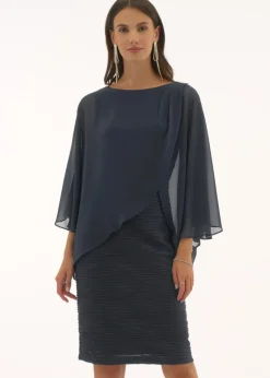 Joseph Ribkoff - Signature Cascade and Chiffon Sheath Dress