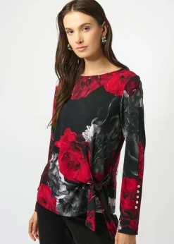 Joseph Ribkoff - Silky Knit Floral Print Fitted Top