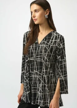 Joseph Ribkoff - Silky Knit Fit And Flare Printed Tunic