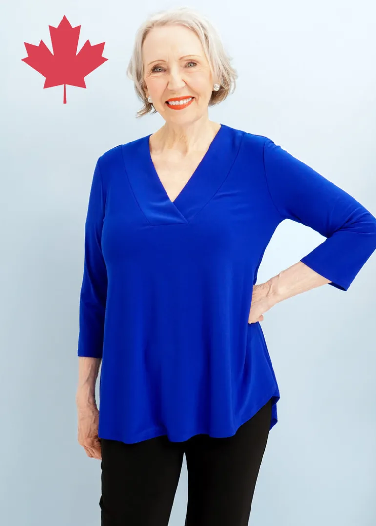 Joseph Ribkoff - Silky Knit 3/4 Sleeve Flared Top