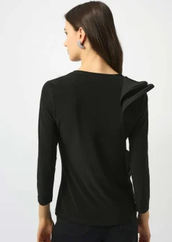 Joseph Ribkoff - Silky Knit Fitted Ruffled Top