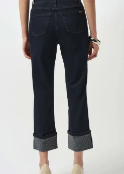 Joseph Ribkoff - Straight Crop Stretch Jeans with Turned Hem
