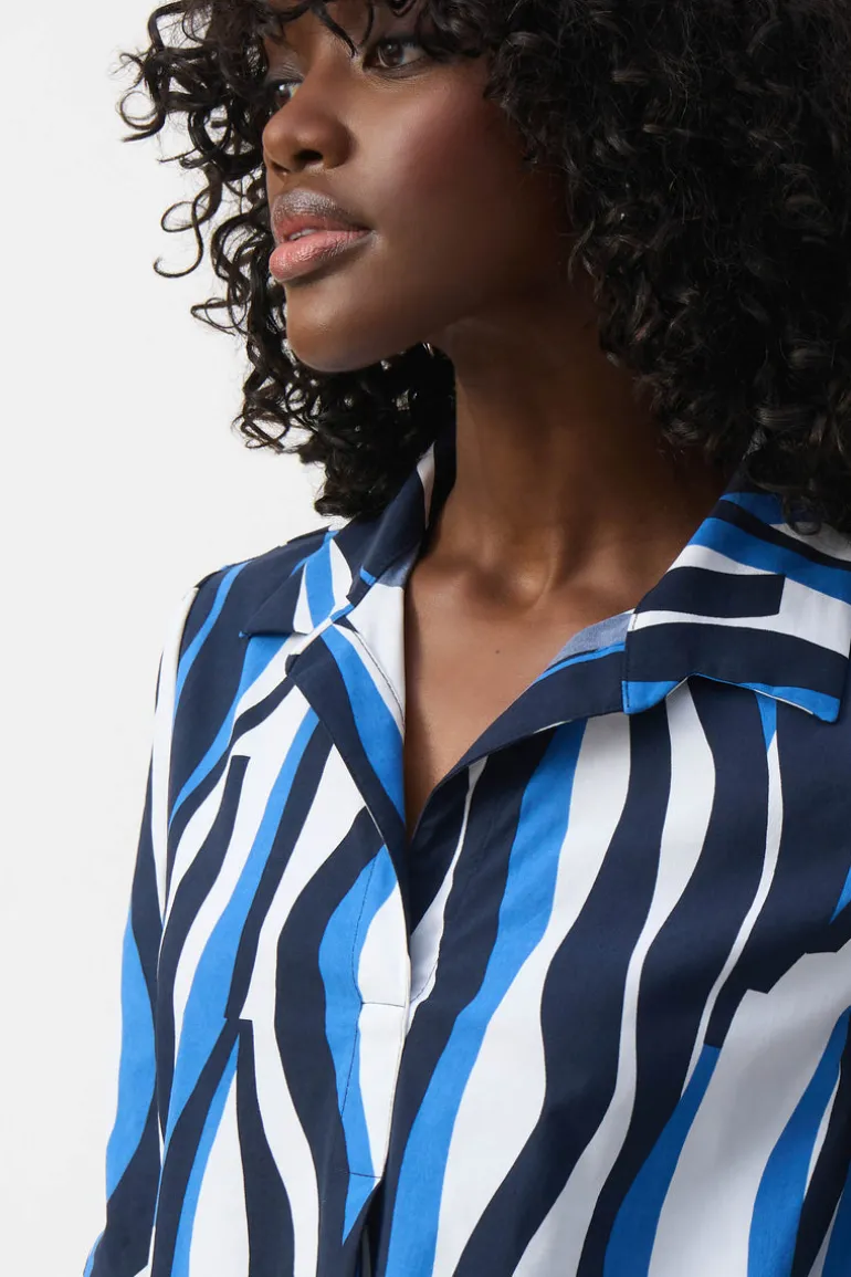 Joseph Ribkoff - Stretch Poplin Trapeze Shirt Dress