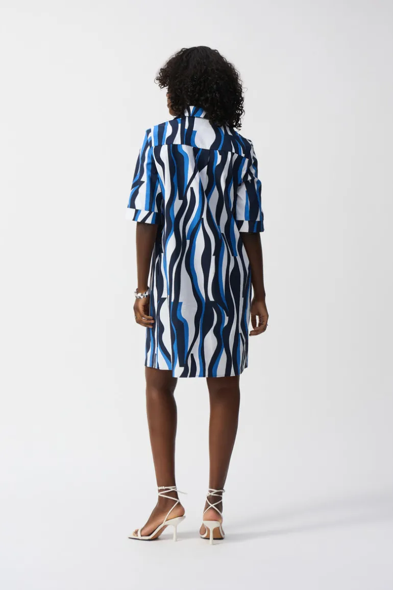 Joseph Ribkoff - Stretch Poplin Trapeze Shirt Dress