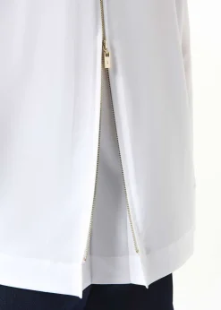 Joseph Ribkoff - Stretch Poplin Button-Front Boxy Blouse