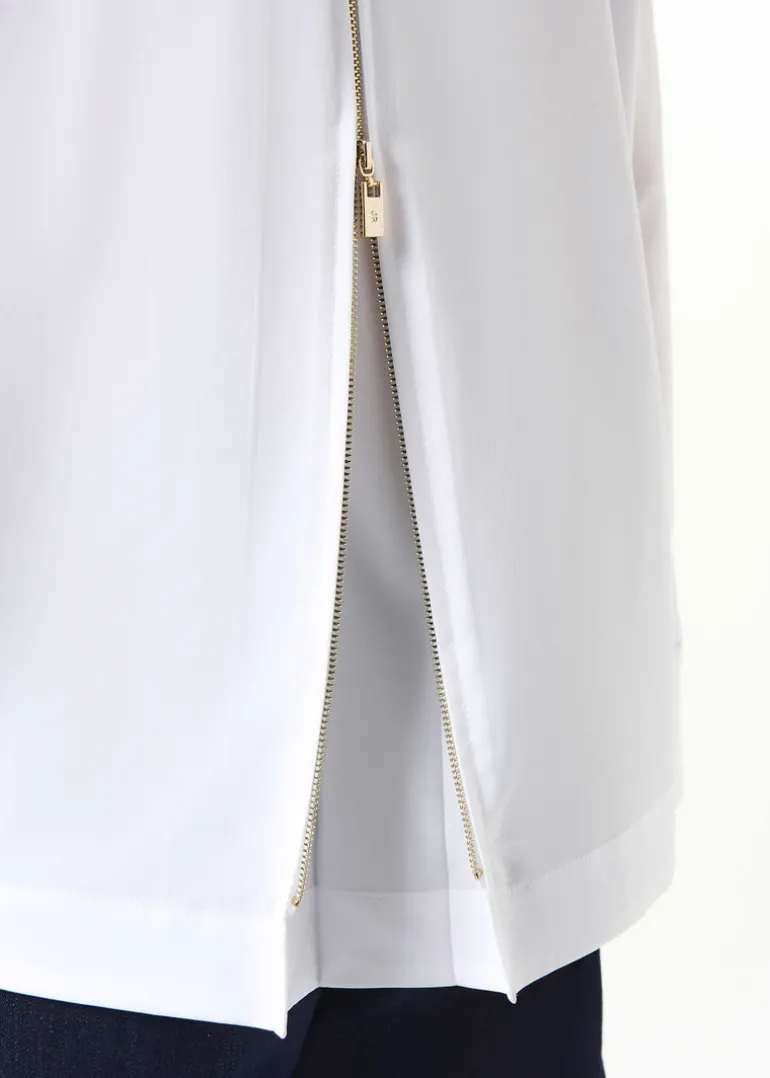 Joseph Ribkoff - Stretch Poplin Button-Front Boxy Blouse