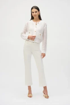 Joseph Ribkoff - Sweater Knit Open Stitch Short Cardigan