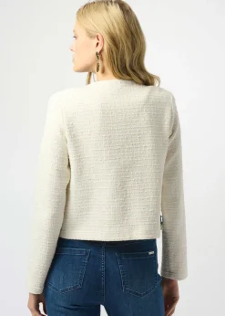 Joseph Ribkoff - Woven Bouclé Straight Jacket With Denim Trim