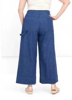 Julei - Linen Denim Wide Leg Pant - SALE