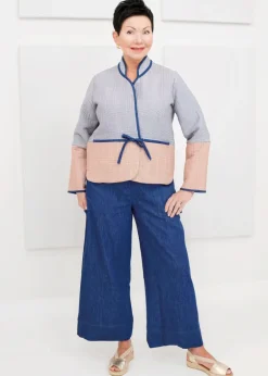 Julei - Linen Denim Wide Leg Pant - SALE
