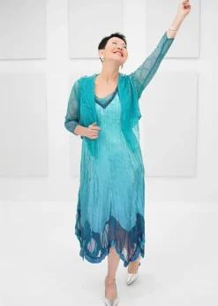Komarov - Ombre Two-piece Dress and Jacket Set