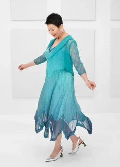 Komarov - Ombre Two-piece Dress and Jacket Set
