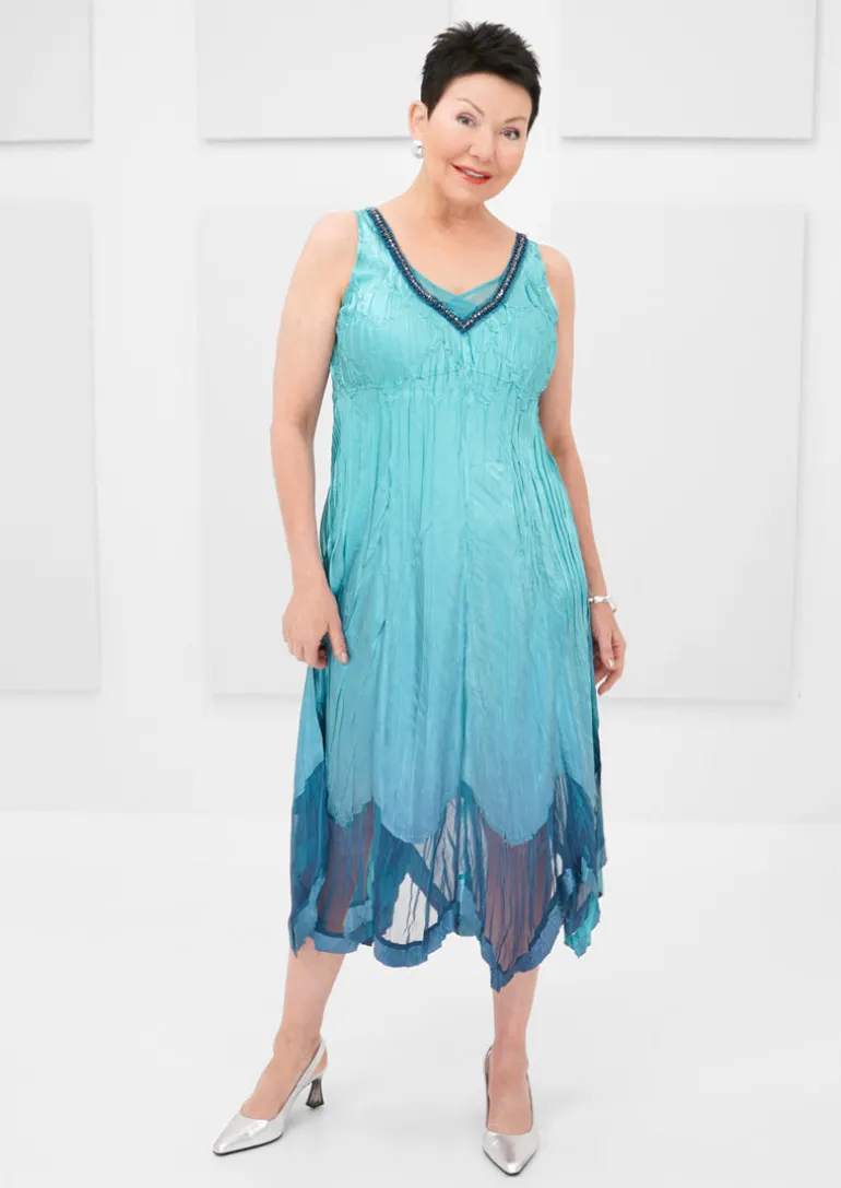 Komarov - Ombre Two-piece Dress and Jacket Set