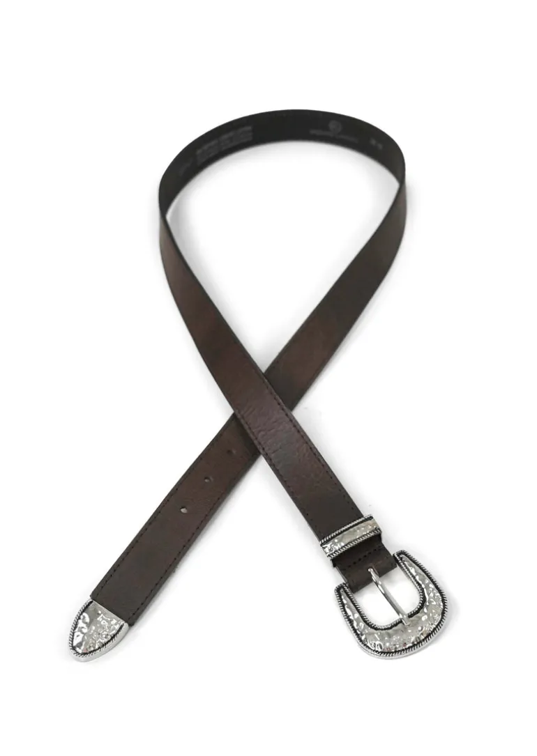 Landes - Cowboy Silver Buckle Belt