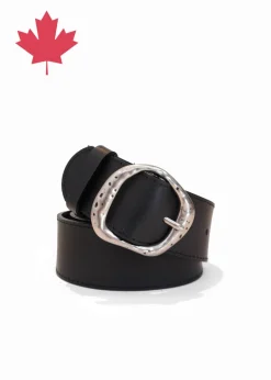 Landes - Hammered Buckle Leather Belt