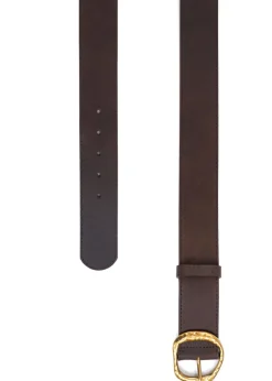 Landes - Hammered Buckle Leather Belt