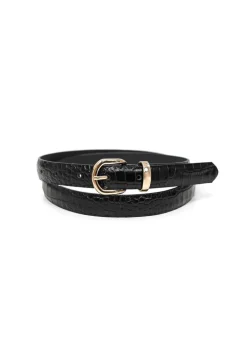 Landes - Croc Embossed Leather Belt