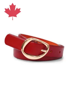 Landes - Gold Buckle Leather Belt