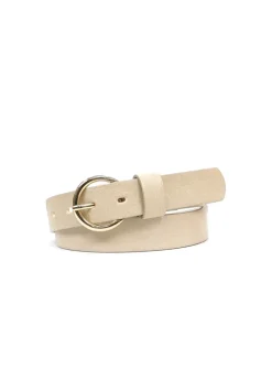 Landes - Round Buckle Leather Belt