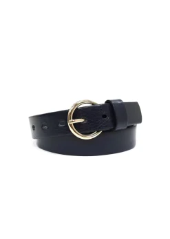 Landes - Round Buckle Leather Belt