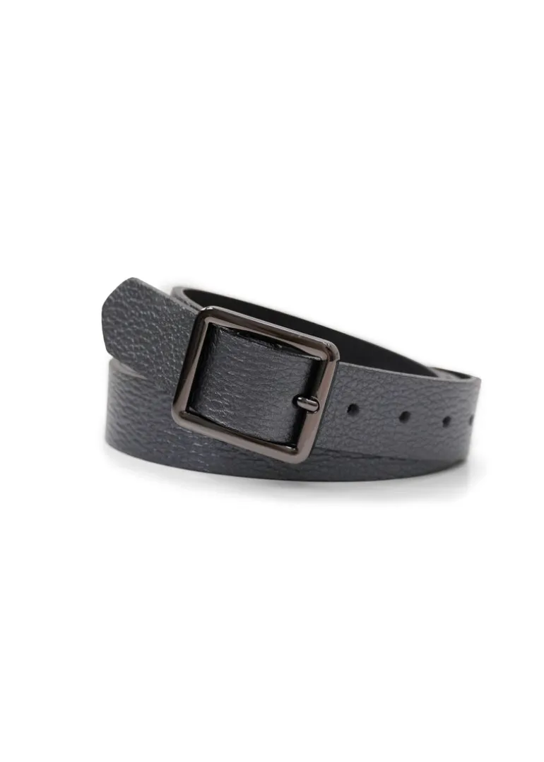 Landes - Small Rectangular Buckle Leather Belt