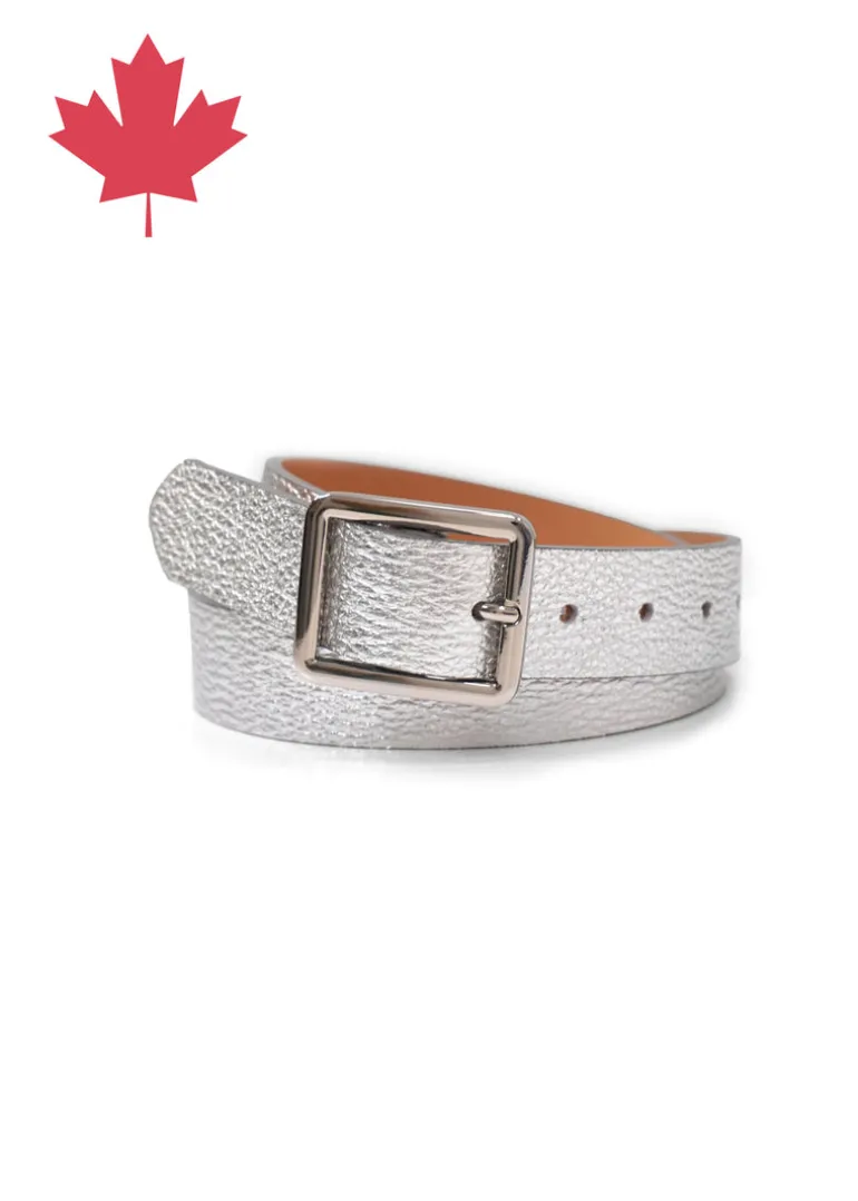 Landes - Small Rectangular Buckle Leather Belt