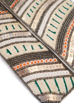 LCD - Beaded & Sequin Lines Clutch Bag