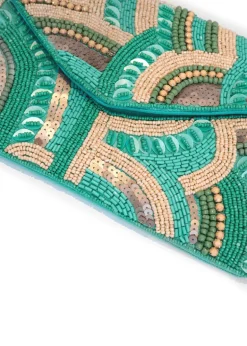 LCD - Beaded & Sequin Swirl Clutch Bag