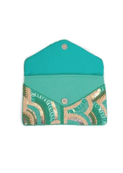LCD - Beaded & Sequin Swirl Clutch Bag