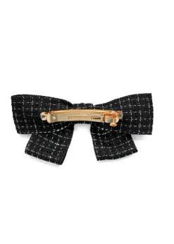 LCD - Flower and Pearl Plaid Hair Bow